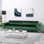 Emerald 111 Modern Velvet Sofa with Metal Legs and Solid Frame