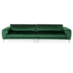 Emerald 111 Modern Velvet Sofa with Metal Legs and Solid Frame