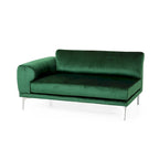 Emerald 111 Modern Velvet Sofa with Metal Legs and Solid Frame
