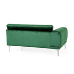 Emerald 111 Modern Velvet Sofa with Metal Legs and Solid Frame