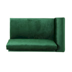Emerald 111 Modern Velvet Sofa with Metal Legs and Solid Frame