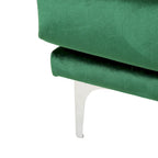 Emerald 111 Modern Velvet Sofa with Metal Legs and Solid Frame