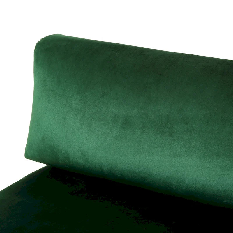 Emerald 111 Modern Velvet Sofa with Metal Legs and Solid Frame