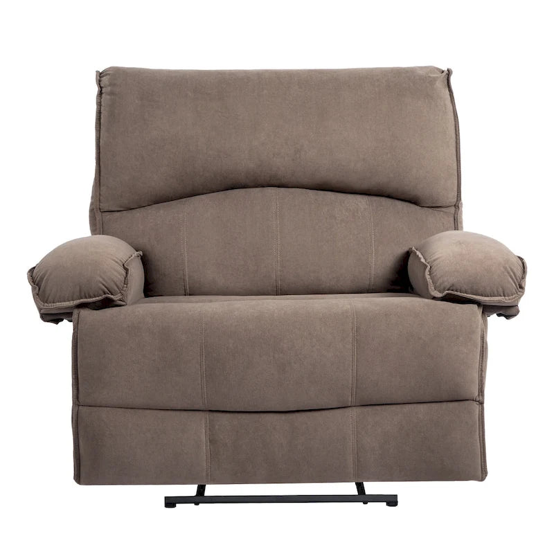 Oversized Velvet Recliner with Massage, Heating, Lumbar Pillow