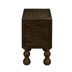 Solid Wood End Table, Rectangle 23.6 inch Narrow Side Table with Drawer, Vintage Bedside Table Nightstand for Small Spaces