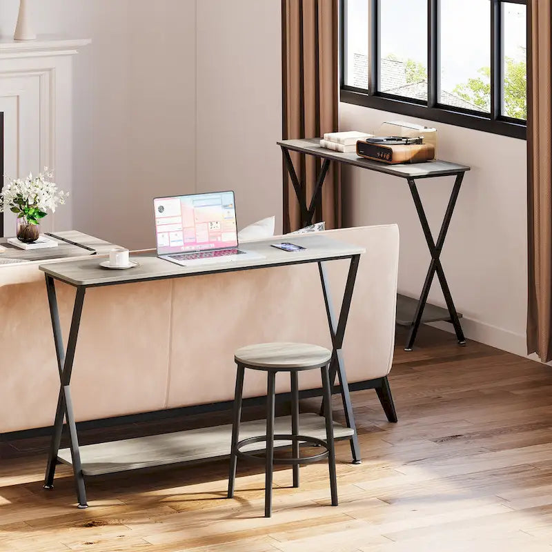 Entryway Table, Narrow Console Table, Wood Sofa Table