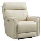 Genuine Leather Power Reclining Sofa with Power Headrest and USB & USB-C Port, Zero Gravity