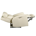 Genuine Leather Power Reclining Sofa with Power Headrest and USB & USB-C Port, Zero Gravity