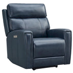 Genuine Leather Power Reclining Sofa with Power Headrest and USB & USB-C Port, Zero Gravity