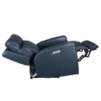 Genuine Leather Power Reclining Sofa with Power Headrest and USB & USB-C Port, Zero Gravity