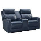 Genuine Leather Power Reclining Sofa with Power Headrest and USB & USB-C Port, Zero Gravity