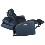 Genuine Leather Power Reclining Sofa with Power Headrest and USB & USB-C Port, Zero Gravity