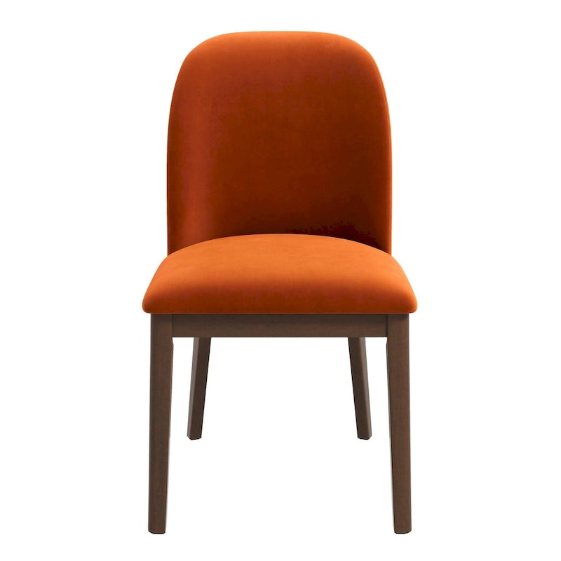 Burnt Orange Velvet Dining Chair