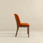 Burnt Orange Velvet Dining Chair