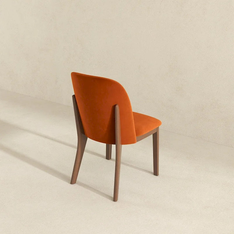 Burnt Orange Velvet Dining Chair