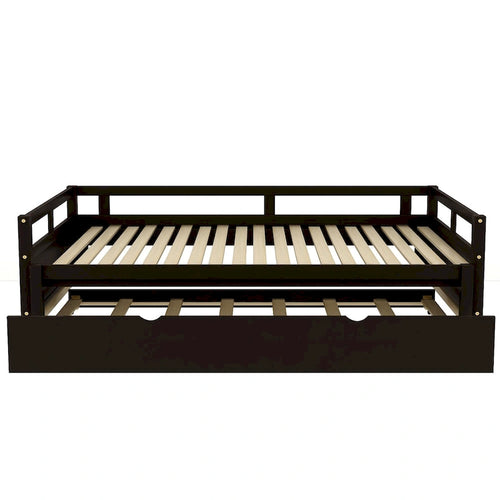 Black Twin Pine Daybed with Trundle