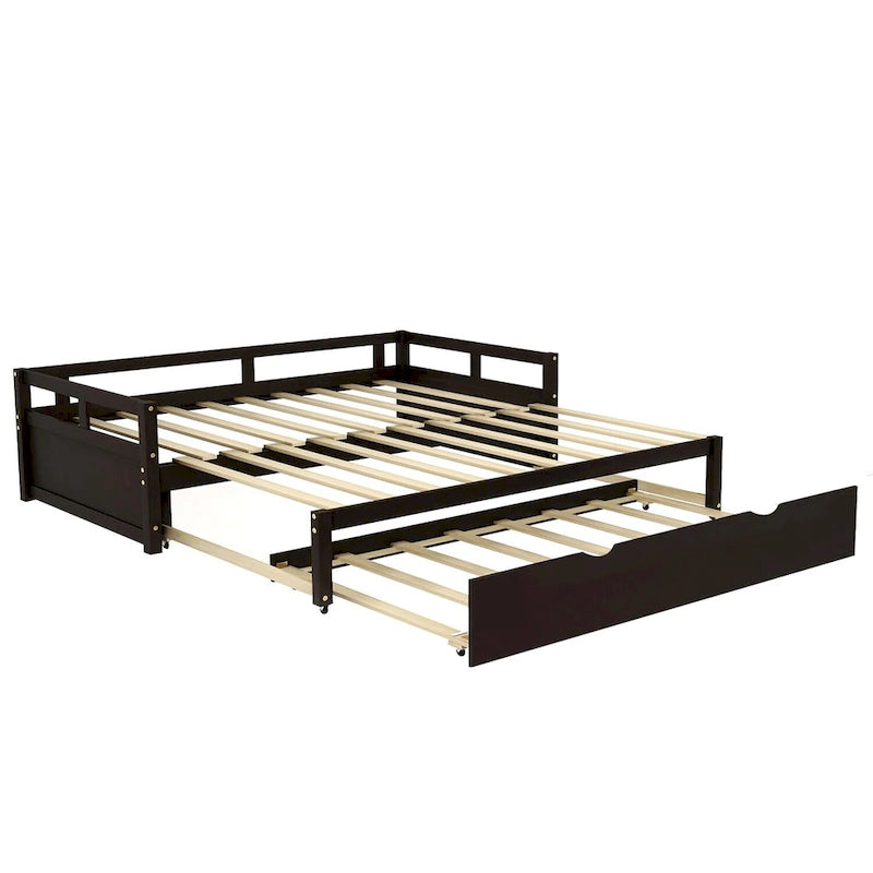 Black Twin Pine Daybed with Trundle