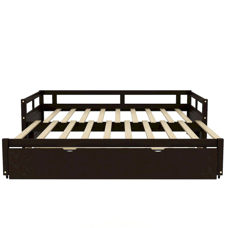 Black Twin Pine Daybed with Trundle