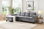Grey 97.8 Modern Sofa with Storage Chaise