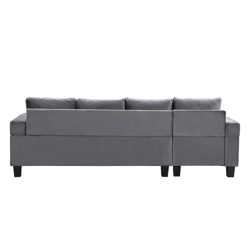 Grey 97.8 Modern Sofa with Storage Chaise