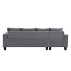 Grey 97.8 Modern Sofa with Storage Chaise