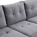 Grey 97.8 Modern Sofa with Storage Chaise