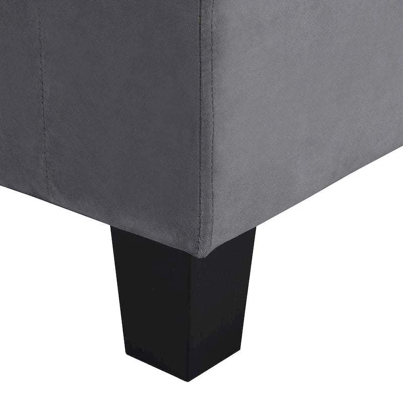 Grey 97.8 Modern Sofa with Storage Chaise