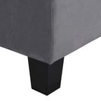 Grey 97.8 Modern Sofa with Storage Chaise
