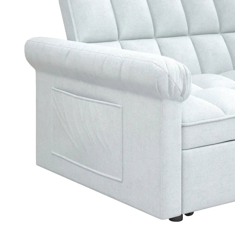 56 Foam Sofa Bed with Pull-Out Sleeper and Adjustable Backrest