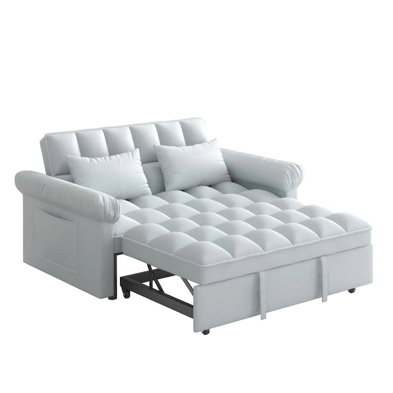 56 Foam Sofa Bed with Pull-Out Sleeper and Adjustable Backrest
