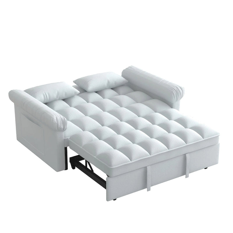 56 Foam Sofa Bed with Pull-Out Sleeper and Adjustable Backrest