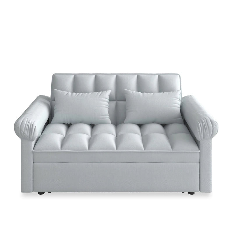 56 Foam Sofa Bed with Pull-Out Sleeper and Adjustable Backrest
