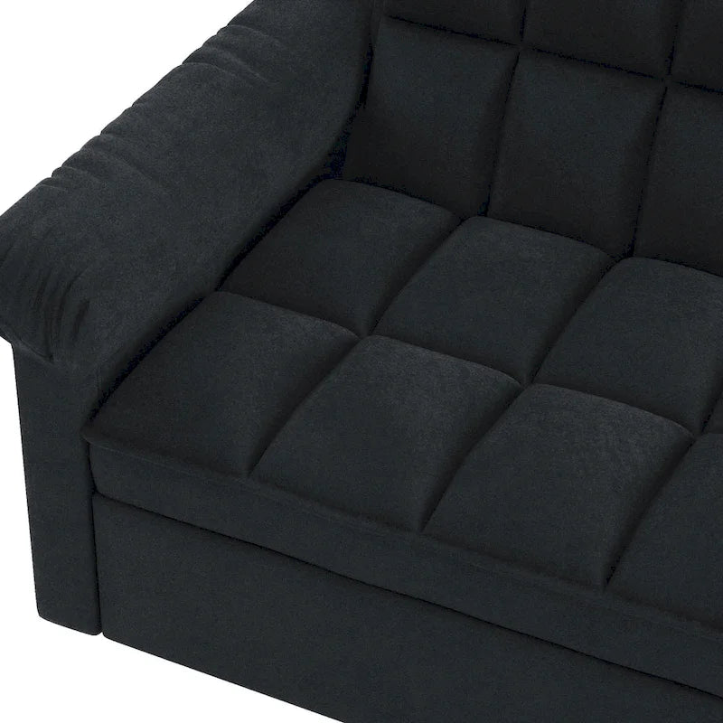56 Foam Sofa Bed with Pull-Out Sleeper and Adjustable Backrest
