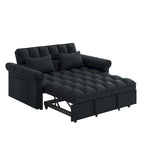 56 Foam Sofa Bed with Pull-Out Sleeper and Adjustable Backrest