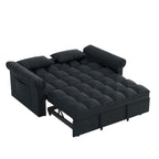 56 Foam Sofa Bed with Pull-Out Sleeper and Adjustable Backrest