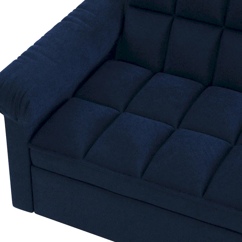 56 Foam Sofa Bed with Pull-Out Sleeper and Adjustable Backrest