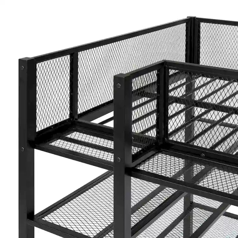 Metall-Hochbett in Twin-Größe mit Arbeitsplatz