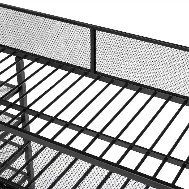 Metall-Hochbett in Twin-Größe mit Arbeitsplatz