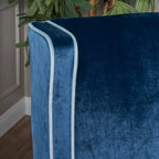 Traditional Two Toned Velvet Club Chair