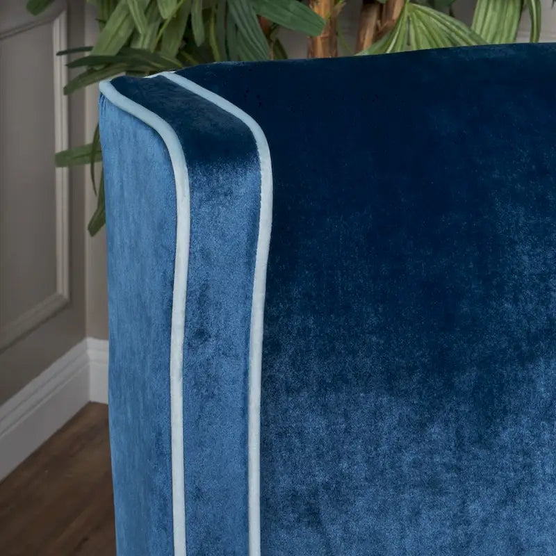Traditional Two Toned Velvet Club Chair