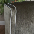 Traditional Two Toned Velvet Club Chair