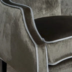 Traditional Two Toned Velvet Club Chair