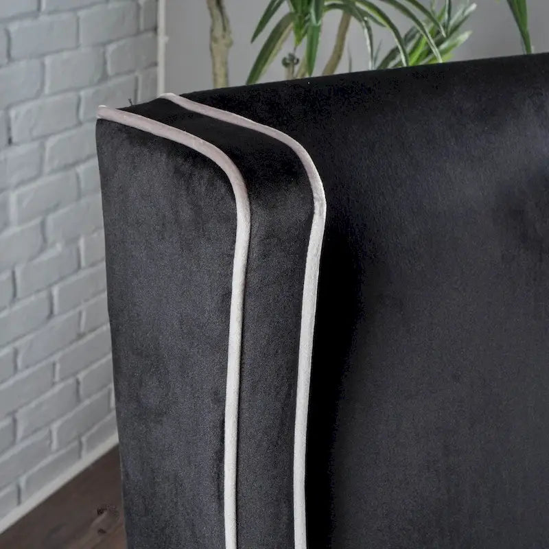 Traditional Two Toned Velvet Club Chair
