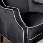 Traditional Two Toned Velvet Club Chair