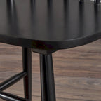 Farmhouse Cottage Wood Dining Table with 6 Chairs