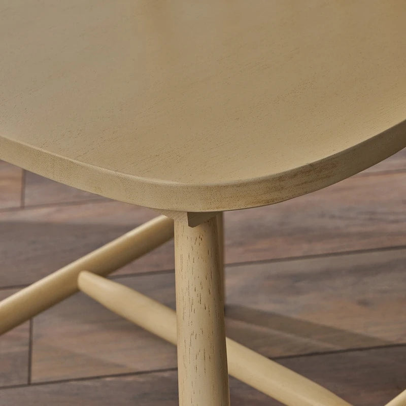 Farmhouse Cottage Wood Dining Table with 6 Chairs