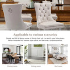 Tufted Velvet Dining Chair with Button Back, Nailhead Trim