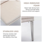 Tufted Velvet Dining Chair with Button Back, Nailhead Trim