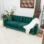 Mid Century Modern Velvet Living Room Couch
