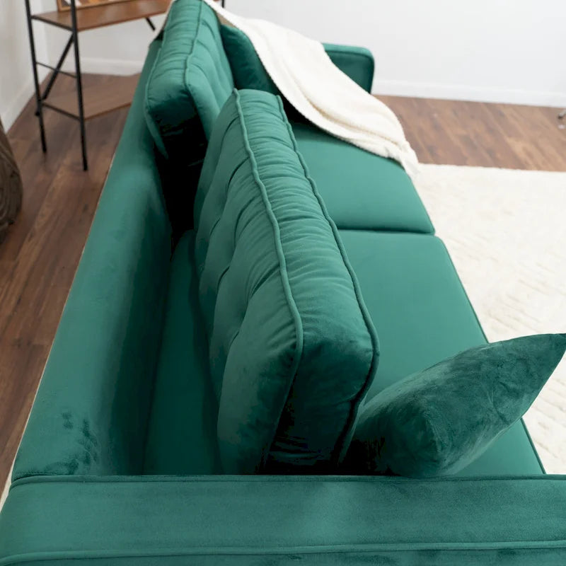Mid Century Modern Velvet Living Room Couch